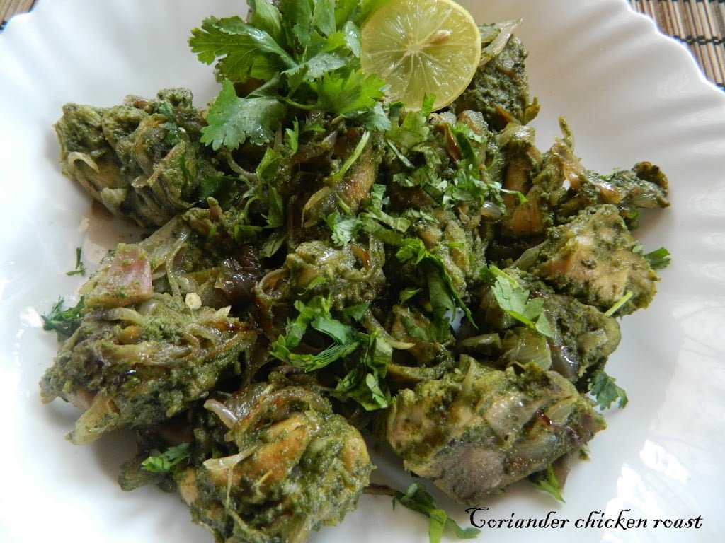 Coriander chicken roast Geeths Dawath