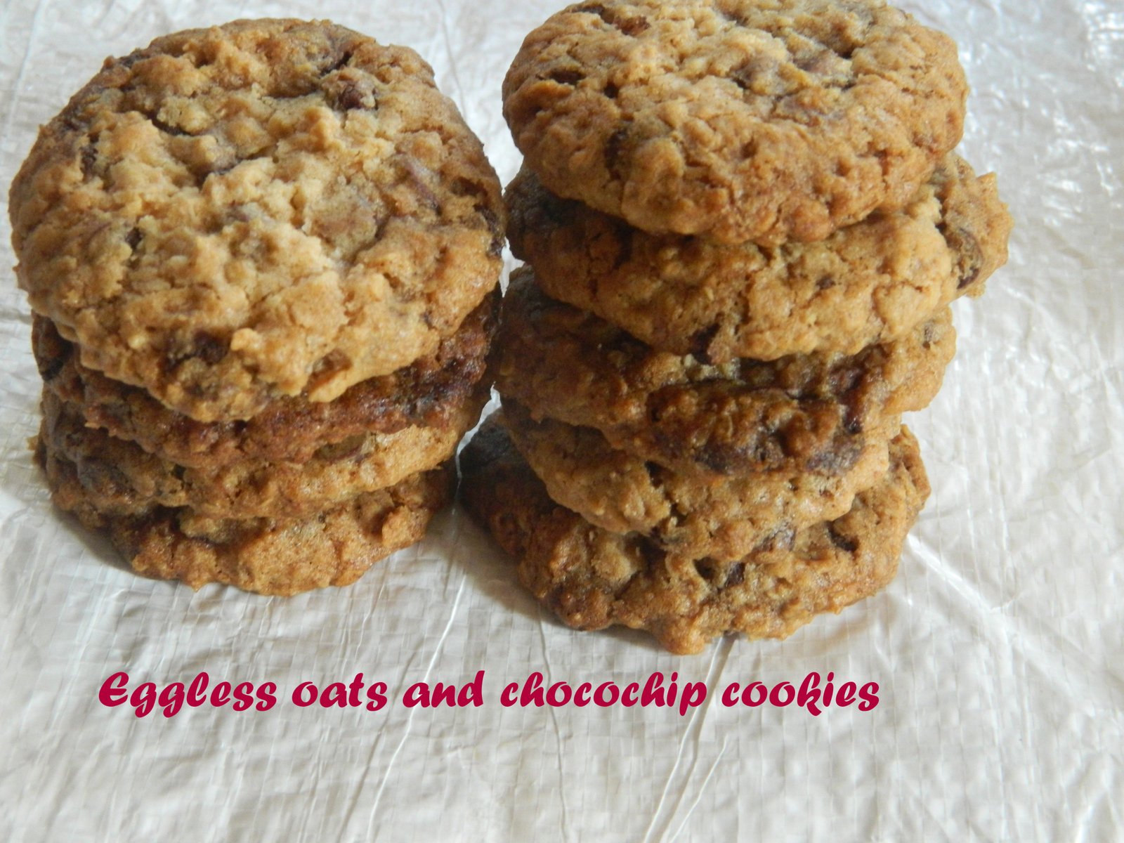 Eggless oats and chocochip cookies Geeths Dawath