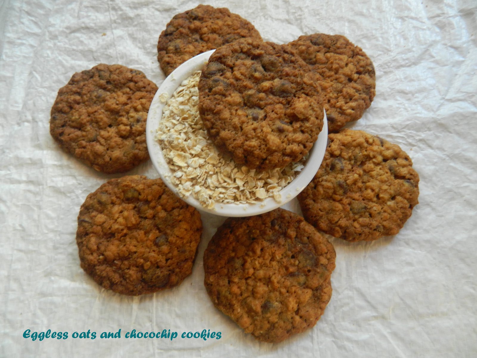 Eggless oats and chocochip cookies Geeths Dawath