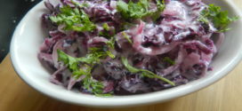Purple cabbage raita/kachumbar/kosumbari